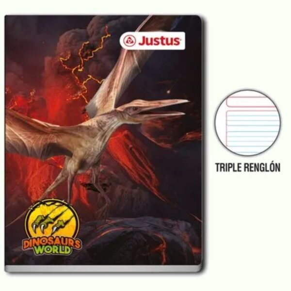 4 diseños únicos Hombre Cuaderno Triple renglón Justus 80 hojas - Imagen 3